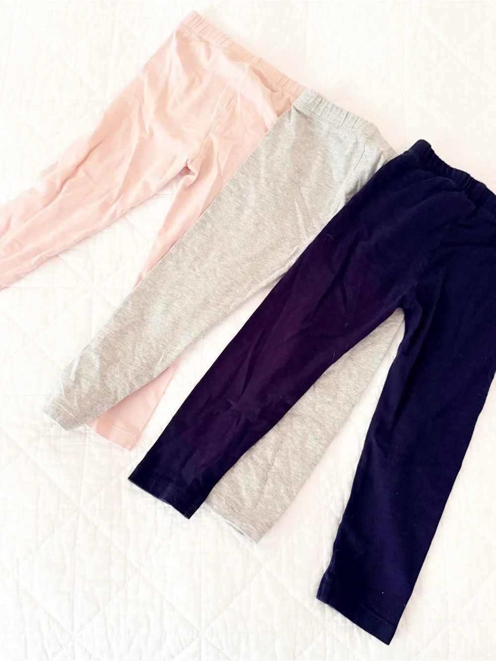 GAP Kids 3T 3-Pack Leggings in Navy, Heather Gray & Light Pink